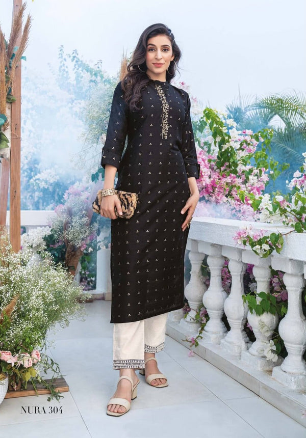 WOMEN'S DESIGNER BLACK KURTI GRABO365