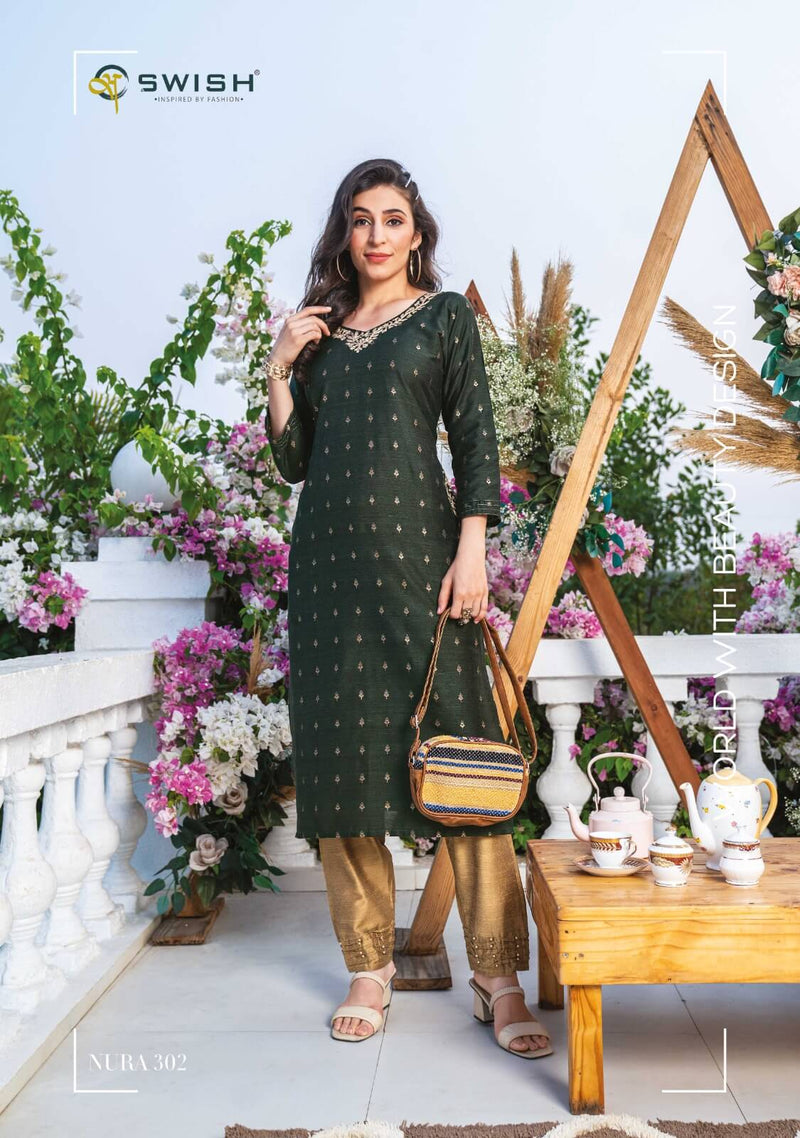 WOMEN'S DESIGNER GREEN KURTI GRABO365