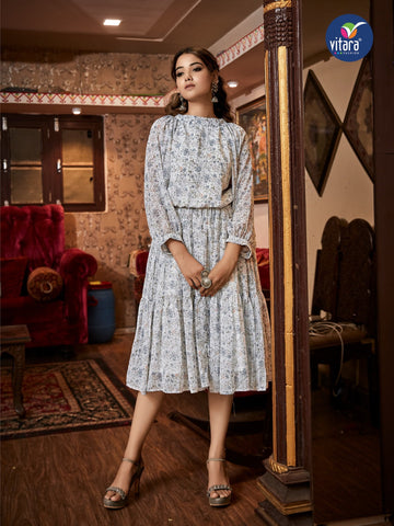 WOMEN'S GEORGETTE TUNIC STYLE KURTIS